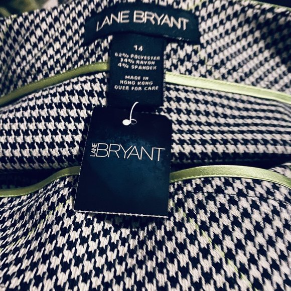 💎 NWT Lane Bryant Pleated Houndstooth Skirt 14 - Picture 3 of 5